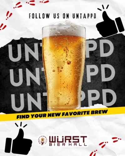 📲 See what everyone’s drinking at Wurst Bier Hall—check us out on Untappd and join the fun one beer at a time. #WurstBierHall #Untappd #BeerCommunity #Cheers #BarVibes