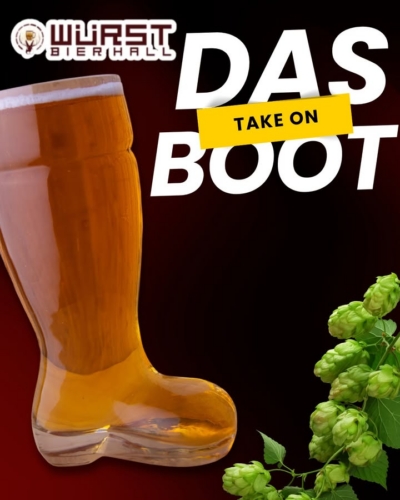 🍺 Think you’ve got what it takes to take on Das Boot? Gather your crew, accept the challenge, and check out the rules at https://wurstfargo.com/das-boot/
 before you dive in. #DasBoot #WurstBierHall #BeerChallenge #Prost #DrinkLocal